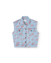 Soft Blue Kissing Rhea Vest PRODUCT FRONT