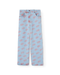 Soft Blue Kissing Warbler Jeans