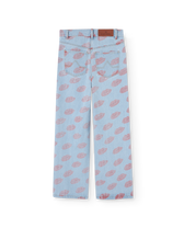 Soft Blue Kissing Warbler Jeans PRODUCT BACK