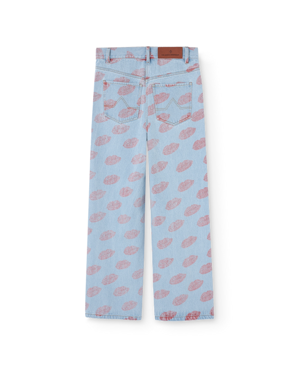 Soft Blue Kissing Warbler Jeans PRODUCT BACK
