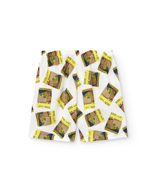 White Magazine Sphynx Shorts PRODUCT BACK