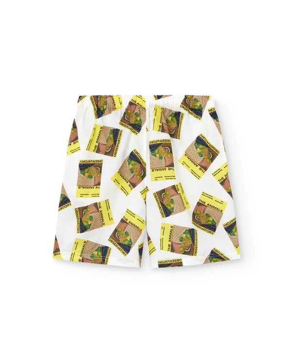 White Magazine Sphynx Shorts PRODUCT FRONT