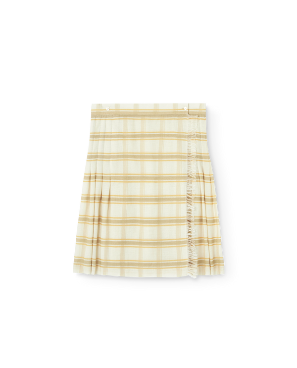 Beige Kudu Midi Skirt PRODUCT FRONT