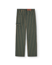 Deep Green Stripes Elk Pants PRODUCT BACK