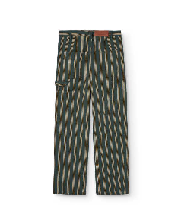 Deep Green Stripes Elk Pants PRODUCT BACK