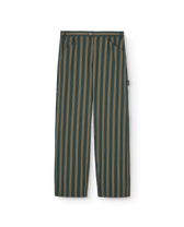 Deep Green Stripes Elk Pants PRODUCT FRONT