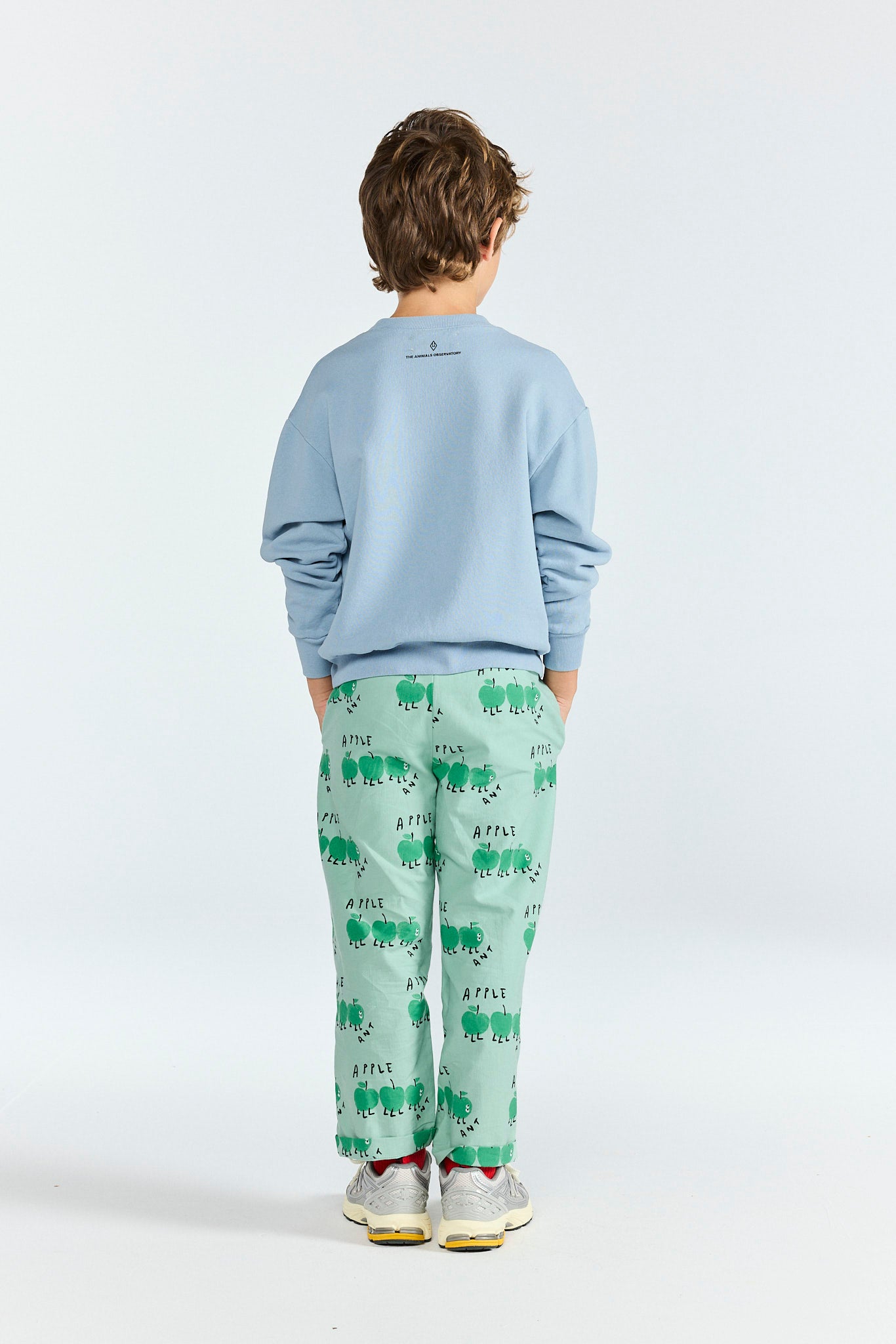 Blue-Grey Bear Sweatshirt MODEL BACK