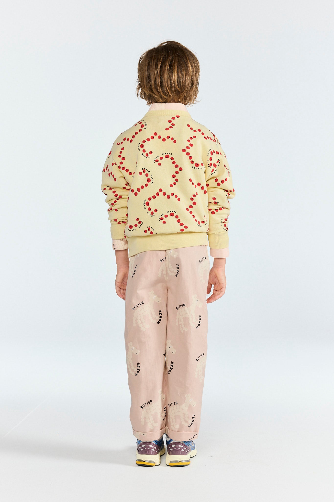 Flan Yellow Bear Sweatshirt MODEL BACK