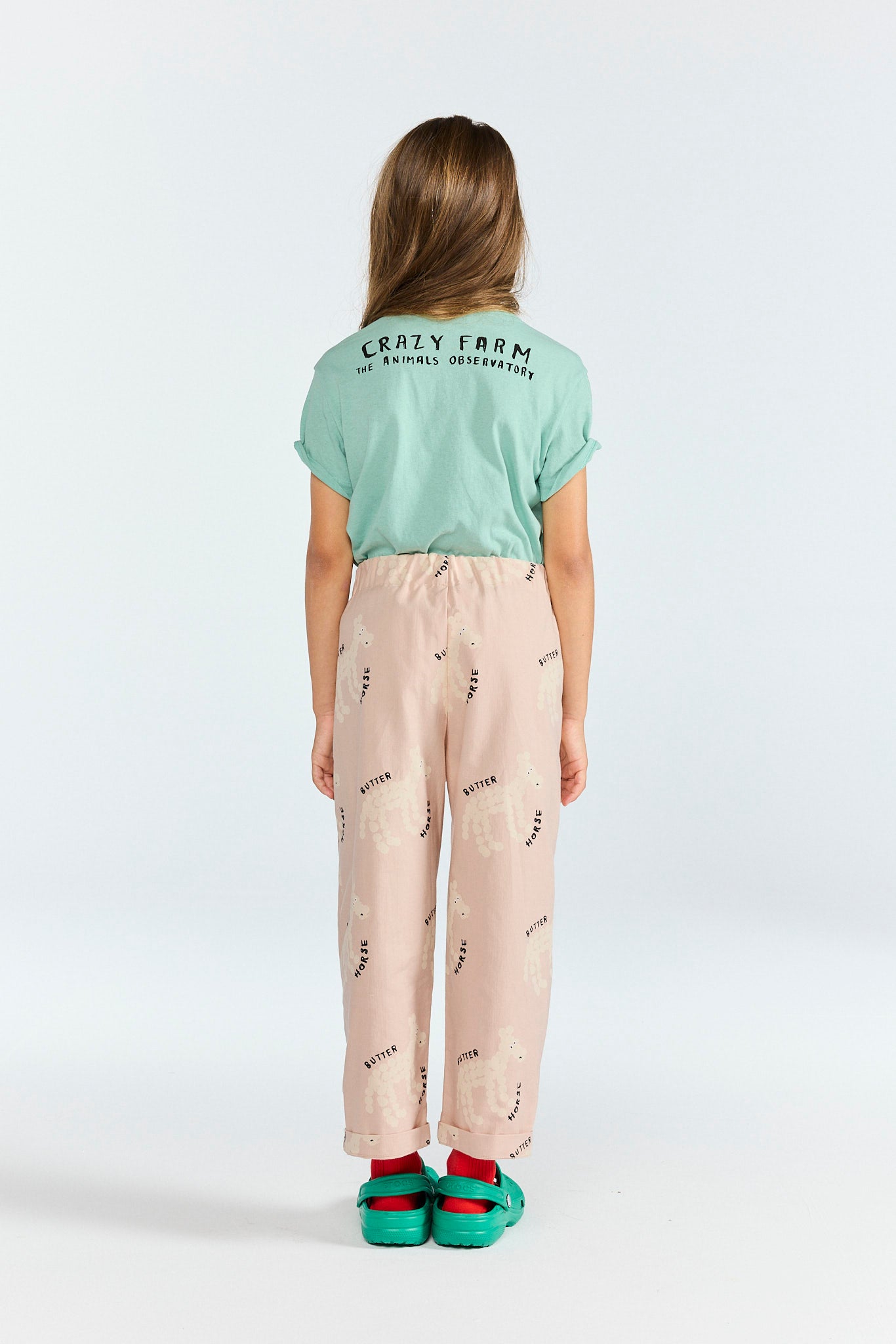 Pink Camel Pants MODEL BACK