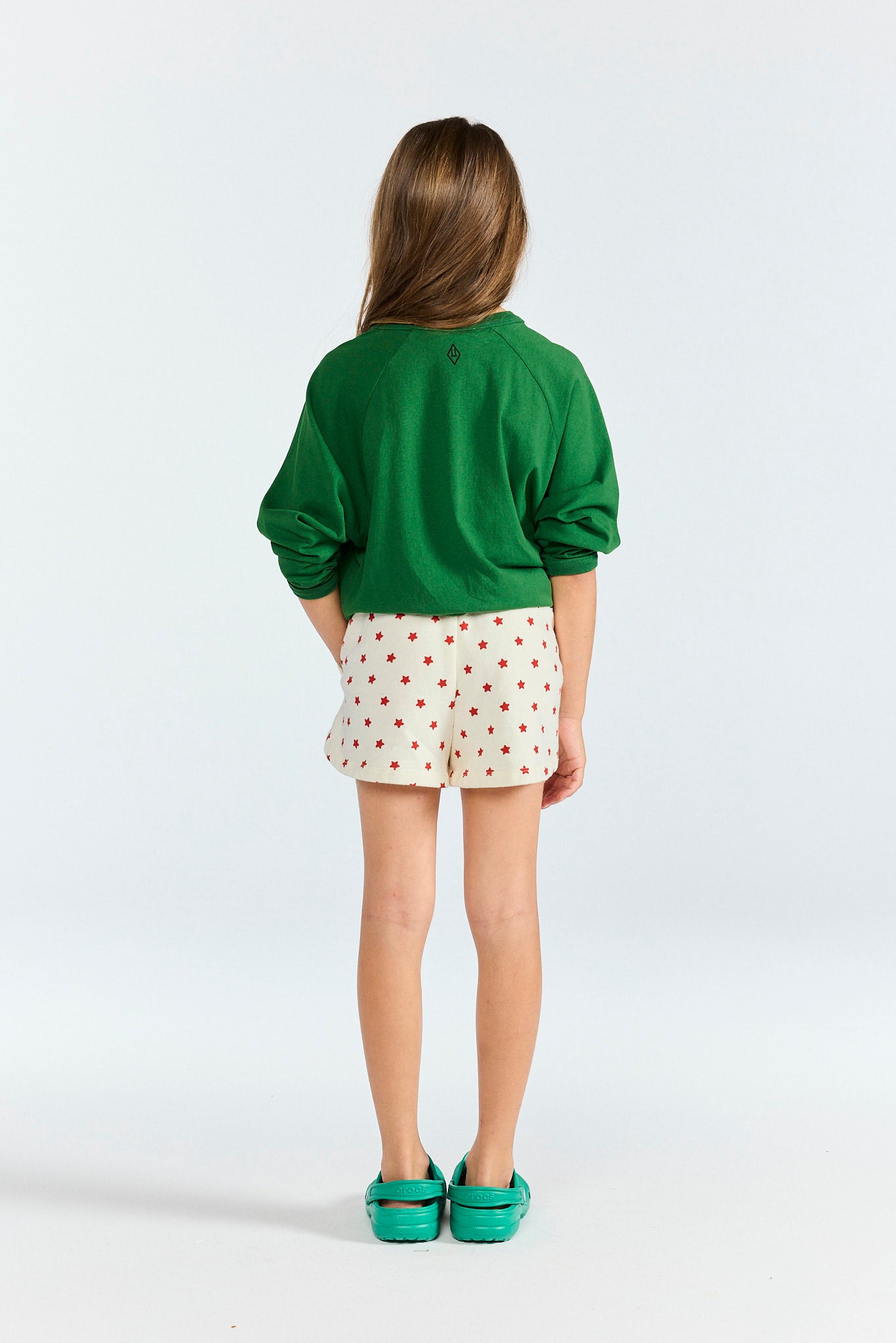 Dark Green Anteater Long Sleeve T-shirt MODEL BACK