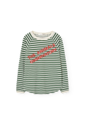 Striped Dark Green Anteater Long Sleeve T-shirt