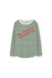 Striped Dark Green Anteater Long Sleeve T-shirt COVER
