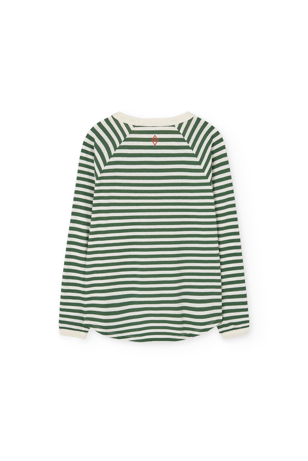 Striped Dark Green Anteater Long Sleeve T-shirt PRODUCT BACK