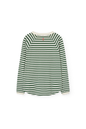 Striped Dark Green Anteater Long Sleeve T-shirt PRODUCT BACK