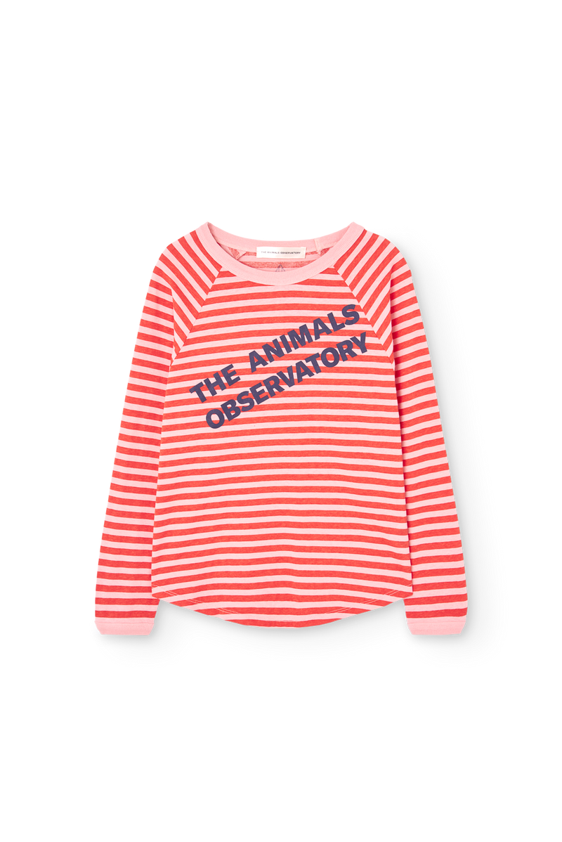 Striped Pink Anteater Long Sleeve T-shirt COVER
