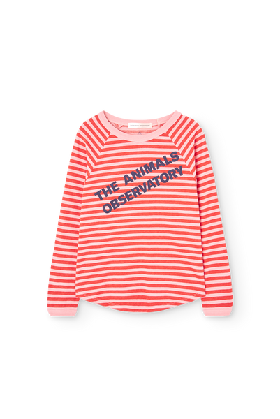 Striped Pink Anteater Long Sleeve T-shirt | The Animals Observatory