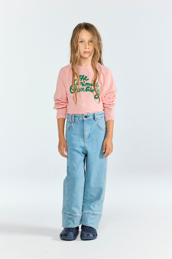 Soft Pink Anteater Long Sleeve T-shirt MODEL FRONT