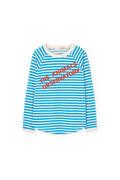 Striped Blue Anteater Long Sleeve T-shirt