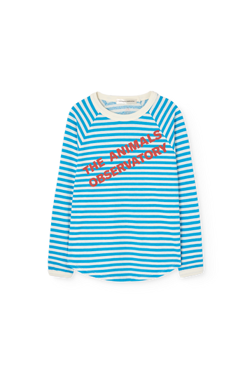 Striped Blue Anteater Long Sleeve T-shirt
