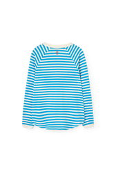 Striped Blue Anteater Long Sleeve T-shirt PRODUCT BACK