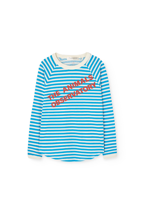 Striped Blue Anteater Long Sleeve T-shirt PRODUCT FRONT