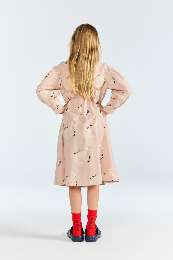 Pink Tortoise Dress MODEL BACK