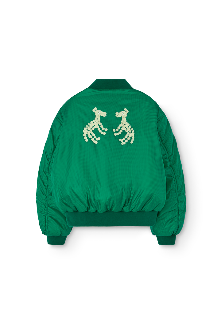 Green Panda Bomber Jacket PRODUCT BACK
