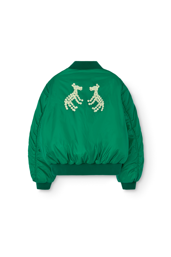 Green Panda Bomber Jacket PRODUCT BACK