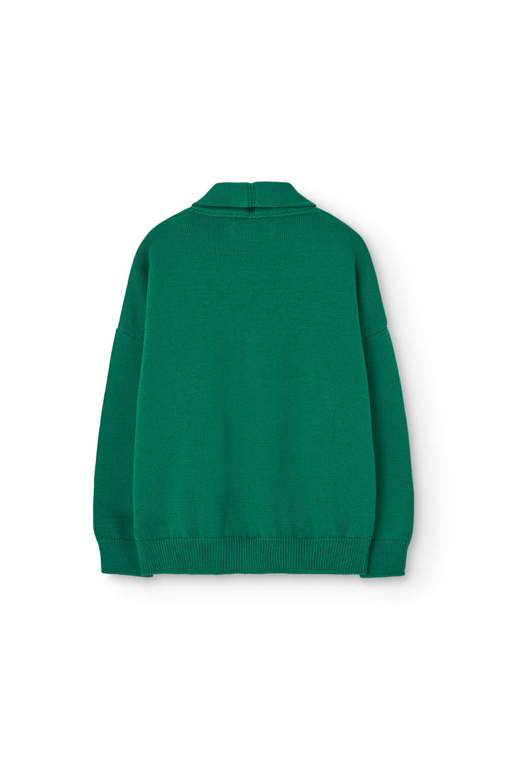 Green Racoon Cardigan PRODUCT BACK