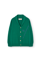 Green Racoon Cardigan PRODUCT FRONT
