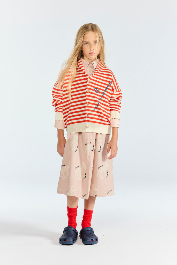 Striped Racoon Cardigan MODEL FRONT