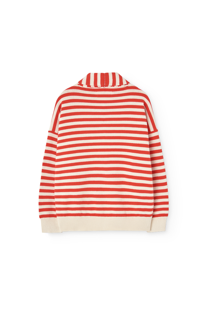 Striped Racoon Cardigan PRODUCT BACK