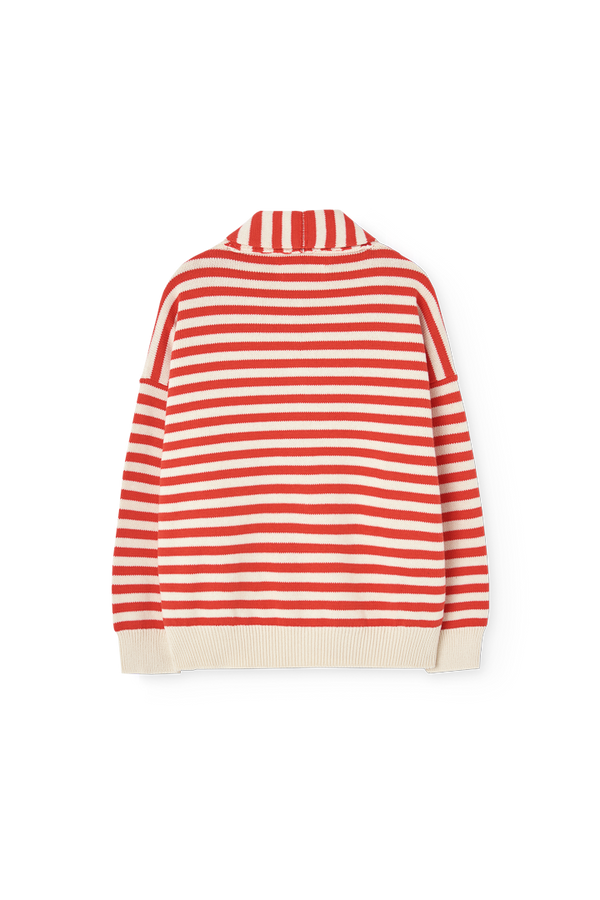 Striped Racoon Cardigan PRODUCT BACK