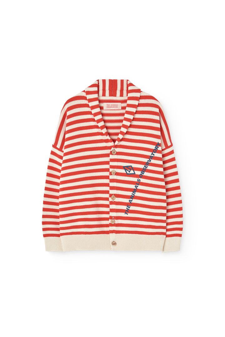 Striped Racoon Cardigan PRODUCT FRONT