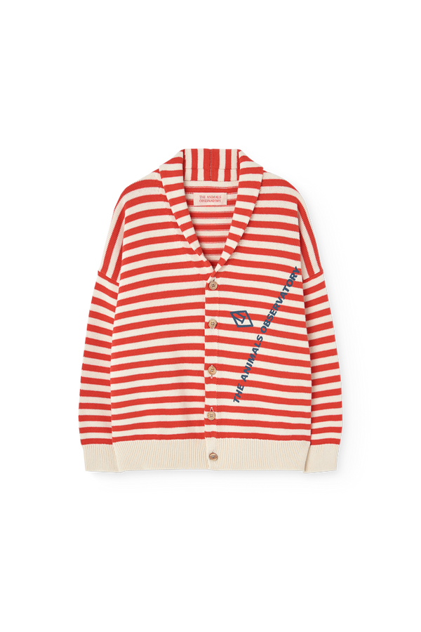 Striped Racoon Cardigan PRODUCT FRONT