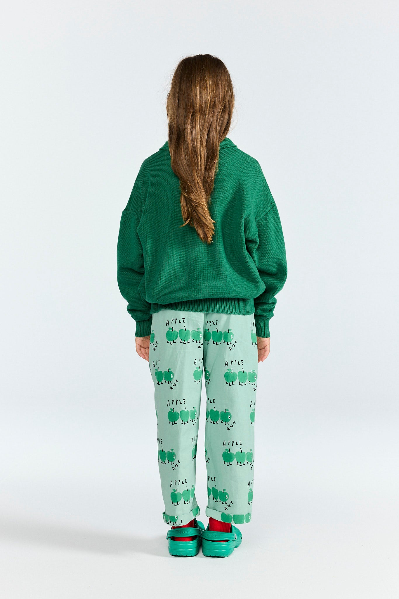 Green Raven Sweater MODEL BACK