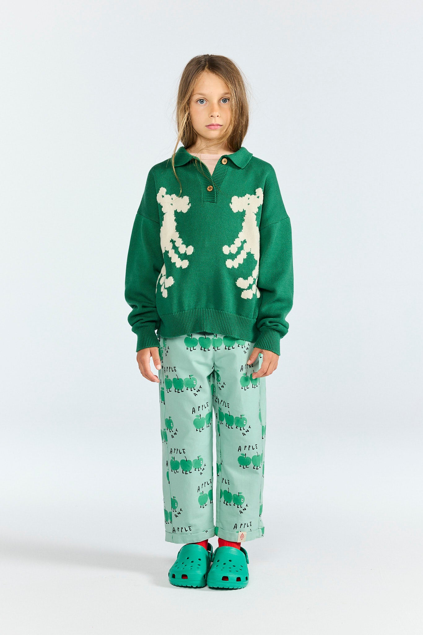 Green Raven Sweater MODEL FRONT