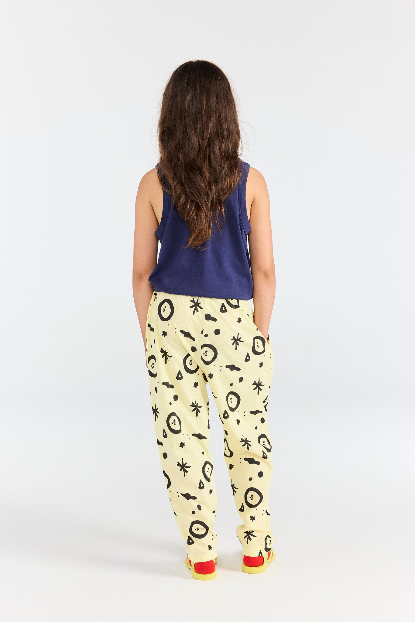 Soft Yellow Camaleon Sweatpants MODEL BACK