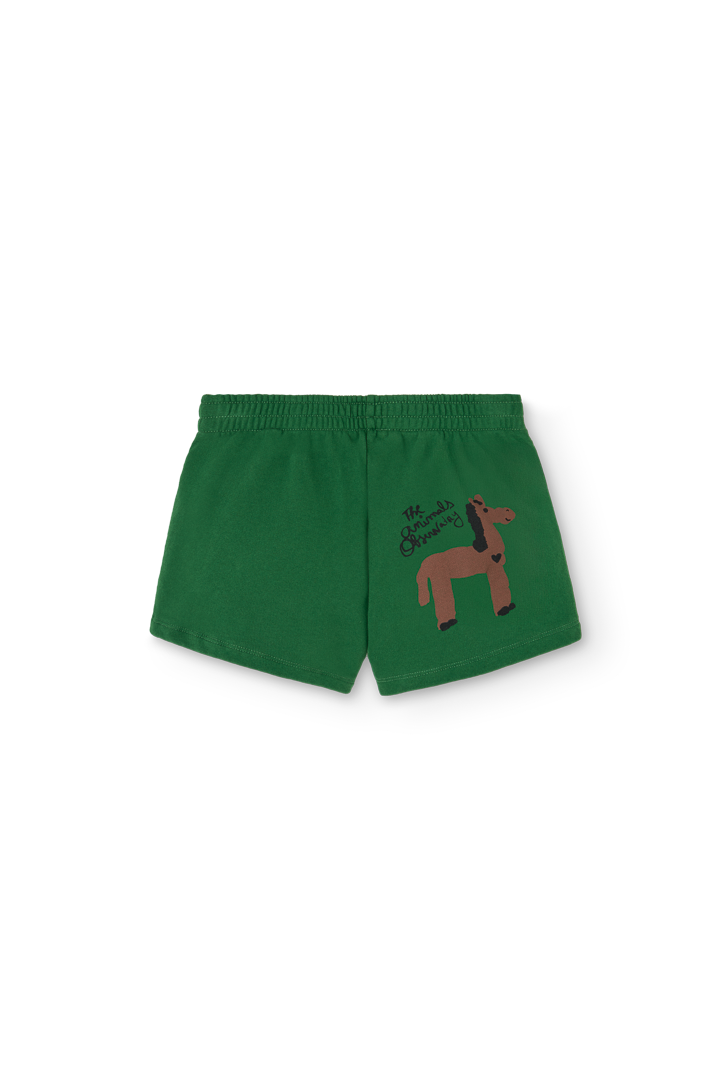 Dark Green Gardener Short Sweatpants PRODUCT BACK