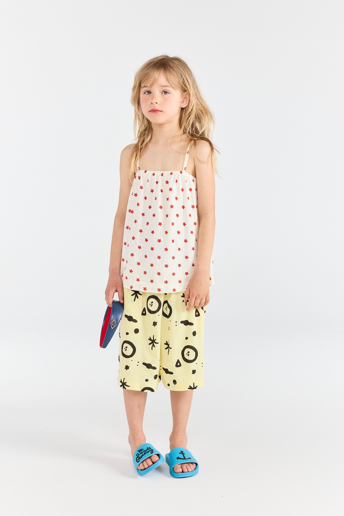 Soft Yellow Mole Bermuda Shorts MODEL FRONT