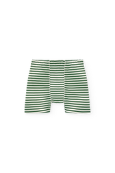 Striped Dark Green Sardine Shorts PRODUCT BACK