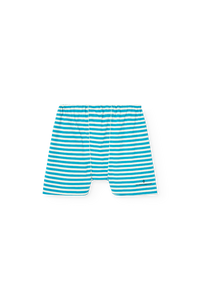 Striped Blue Sardine Shorts COVER