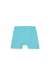 Striped Blue Sardine Shorts PRODUCT BACK