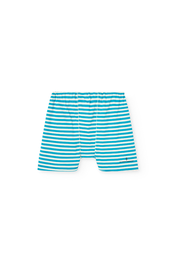 Striped Blue Sardine Shorts PRODUCT FRONT