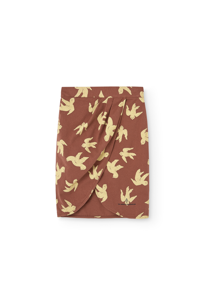 Brown Turkey Pleat Skirt PRODUCT FRONT