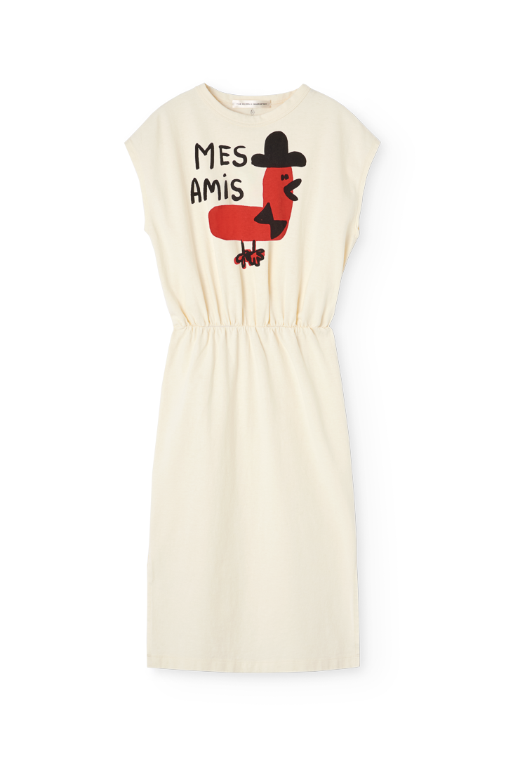 Raw White Orca Midi Dress PRODUCT FRONT