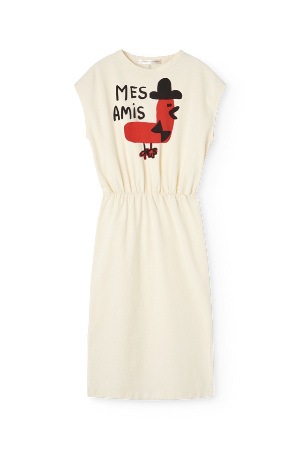 Raw White Orca Midi Dress PRODUCT FRONT