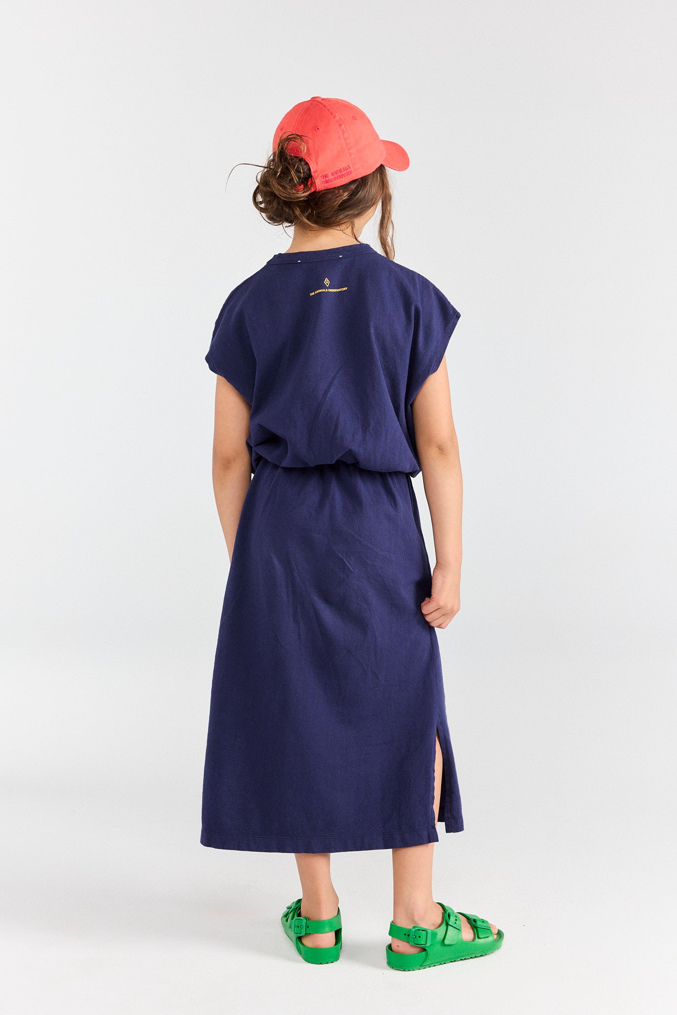 Deep Blue Orca Midi Dress MODEL BACK