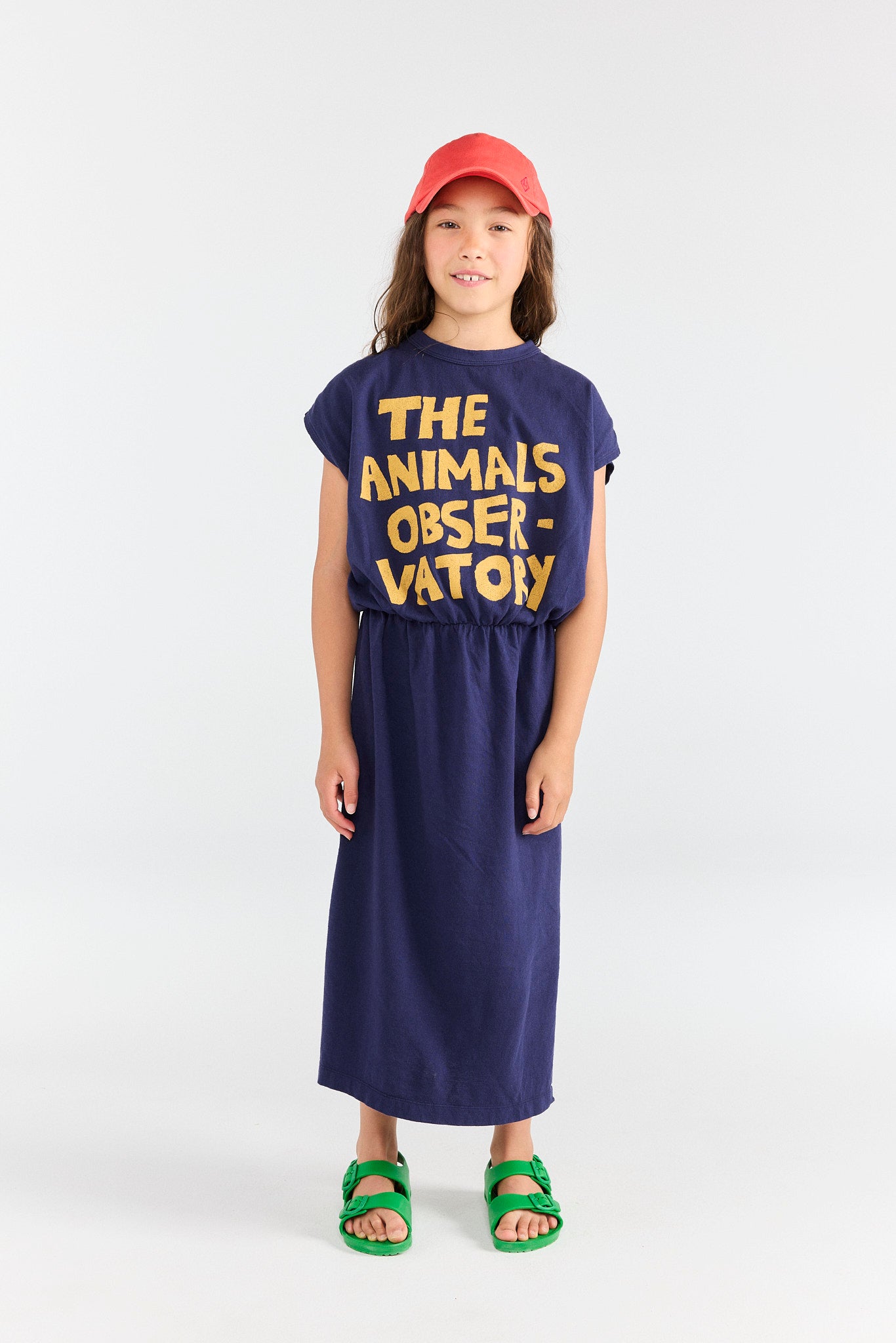 Deep Blue Orca Midi Dress MODEL FRONT