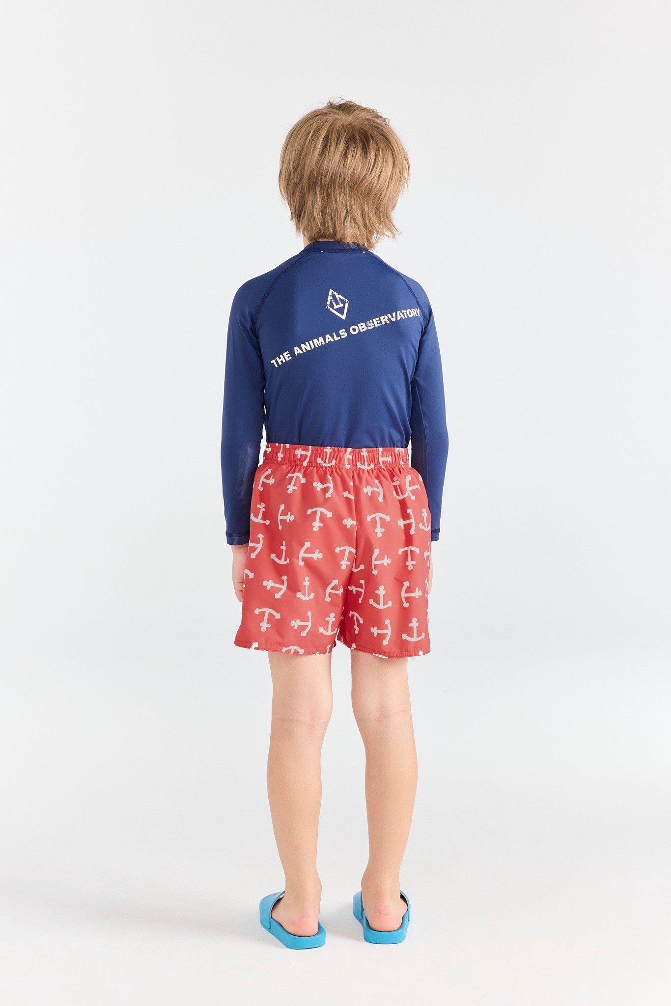 Deep Blue Deer Swim Top MODEL BACK